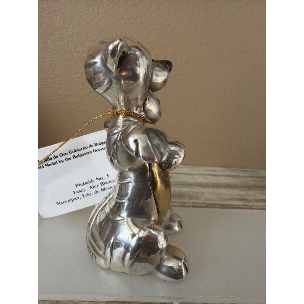D'Argenta Mexico Disney Silver Tone Tigger Winnie the Pooh Figurine w/Tag 1980s - Picture 7 of 13